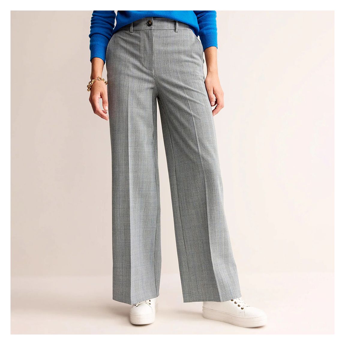 Pantalon Westbourne Gris En Laine Mélangée main product photo