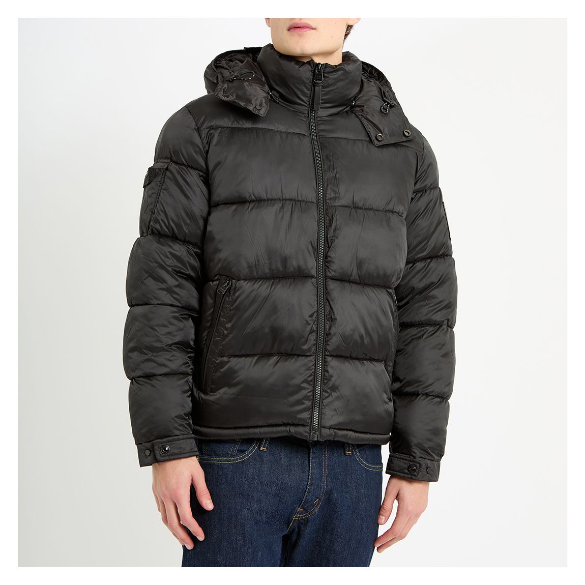 Black Heavyweight Short Puffer Jacket main product photo