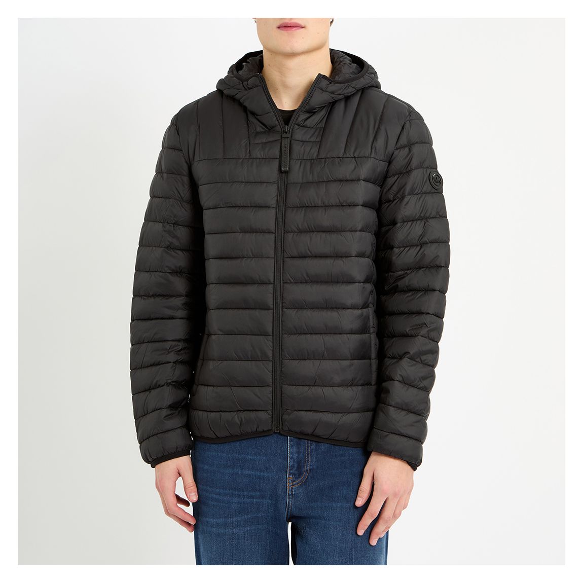 Black Packable Puffer Jacket main product photo