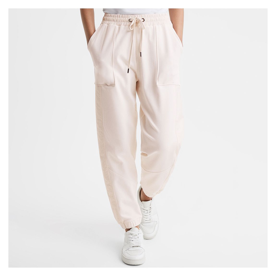 Joggers En Coton Mélangé Tissé Maja Crème main product photo