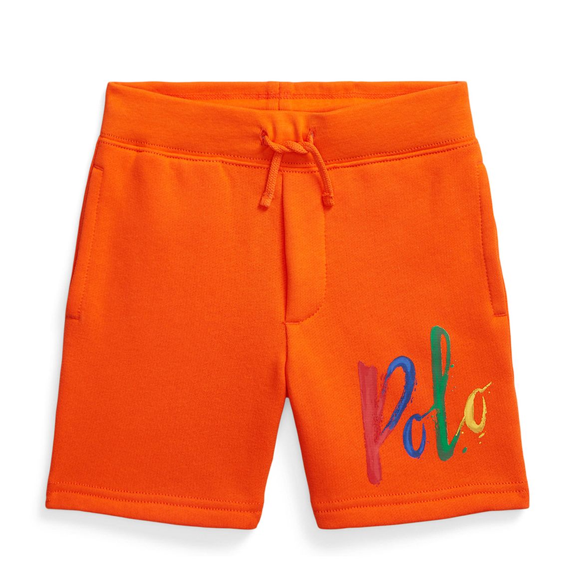 Toddler Boy's Orange Cotton Blend Fleece Shorts main product photo