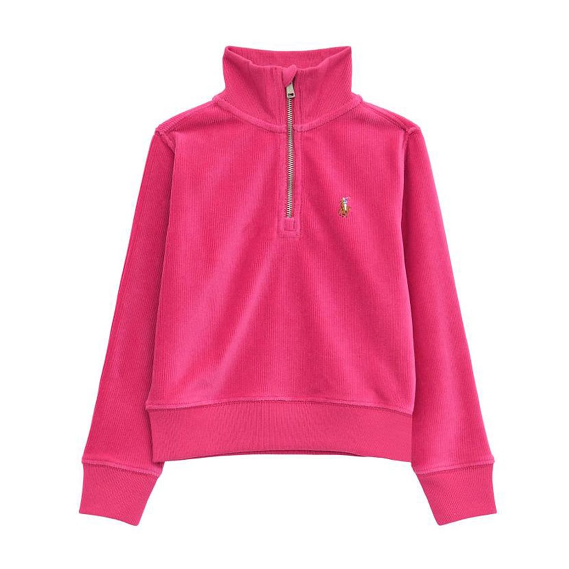 Younger Girl's Pink High Neck Cotton Blend Jumper main product photo