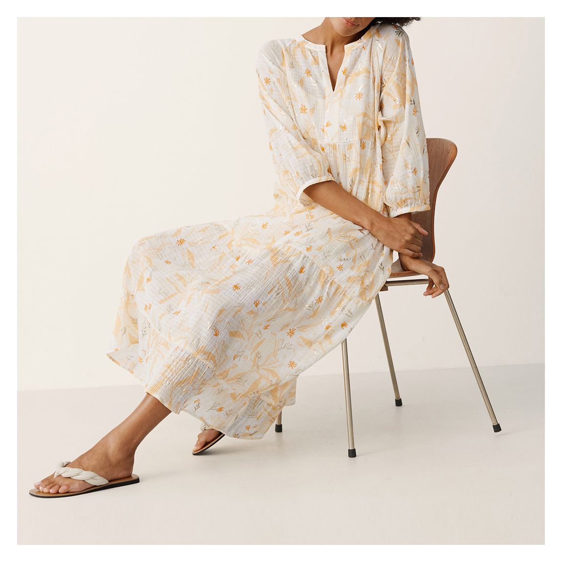 Robe En Coton Philines Blanc main product photo