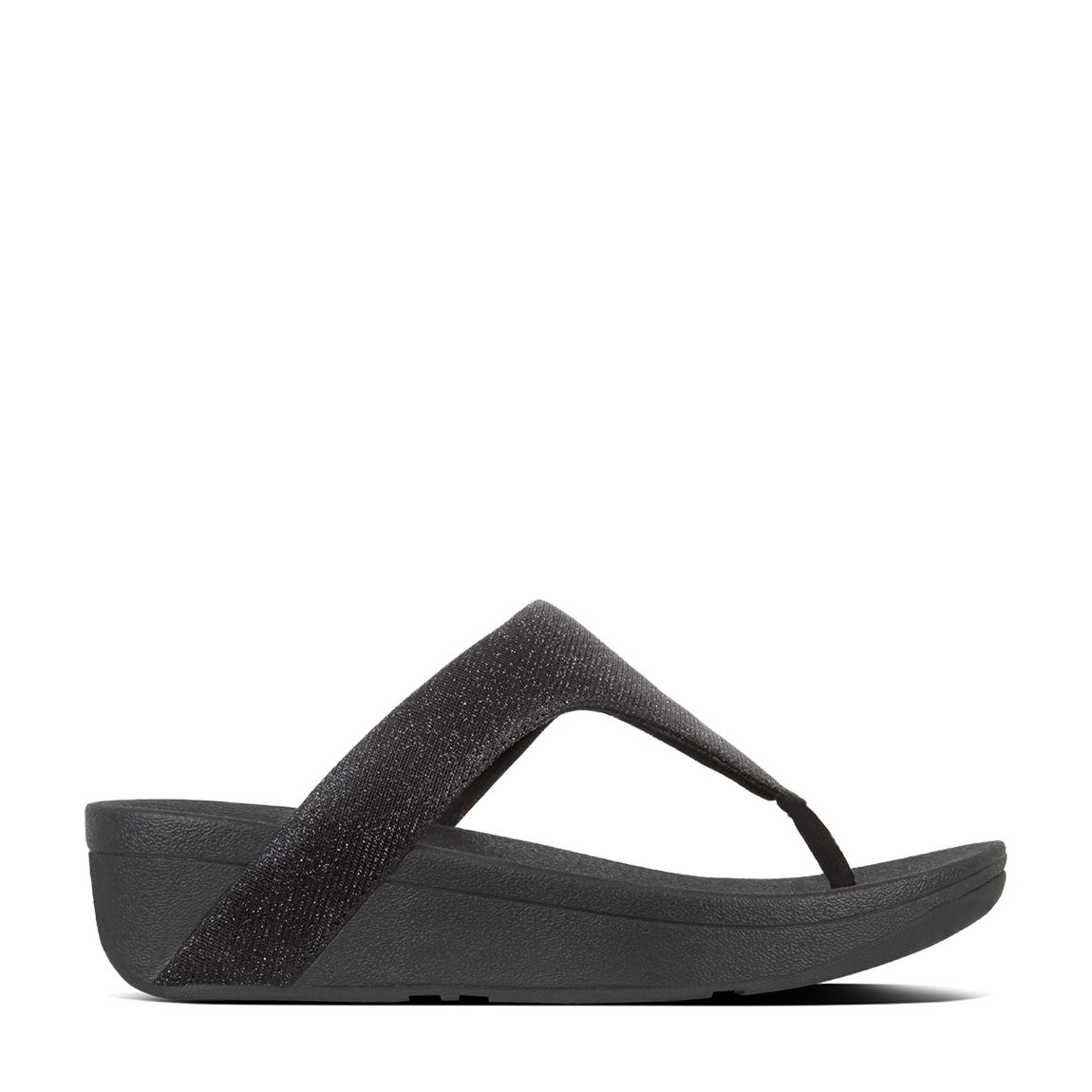 Sandales Noires Lottie Glitzy Toe Post main product photo