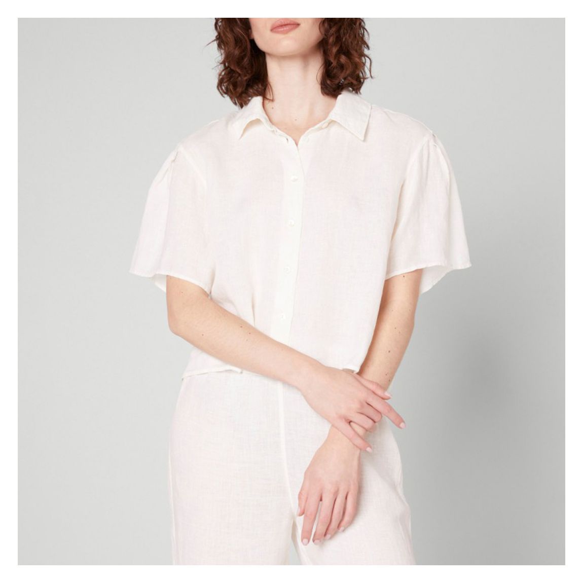 Chemise En Lin Écru Ivybo main product photo