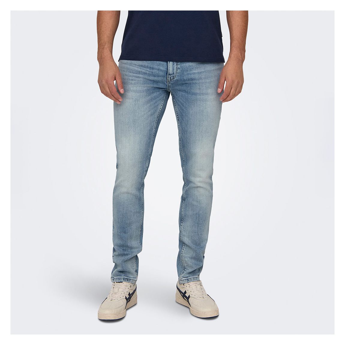 Jean Slim En Coton Bleu Clair main product photo