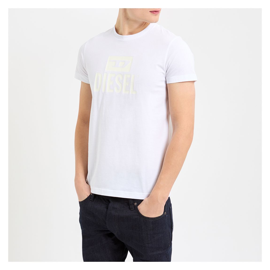 T-Shirt En Coton Blanc Avec Logo main product photo