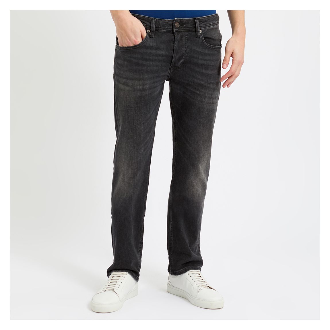 Safado-X Noir Délavé Jeans Stretch Fuselé main product photo