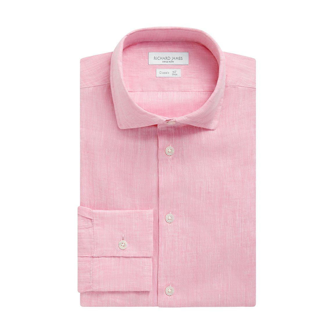Chemise En Lin Rose À Coupe Régulière main product photo