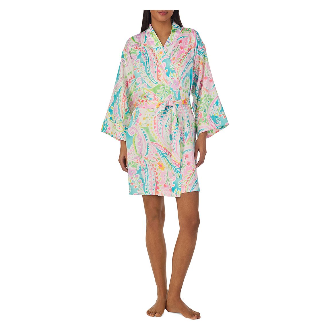 Multi Paisley Short Robe main product photo