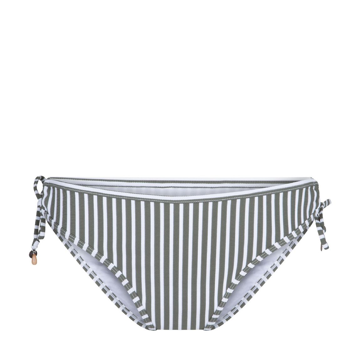 Slip De Bikini À Rayures Vertes À Nouer Sur Le Côté main product photo