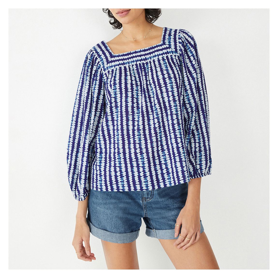 Navy Keyleigh Square Neck Top main product photo