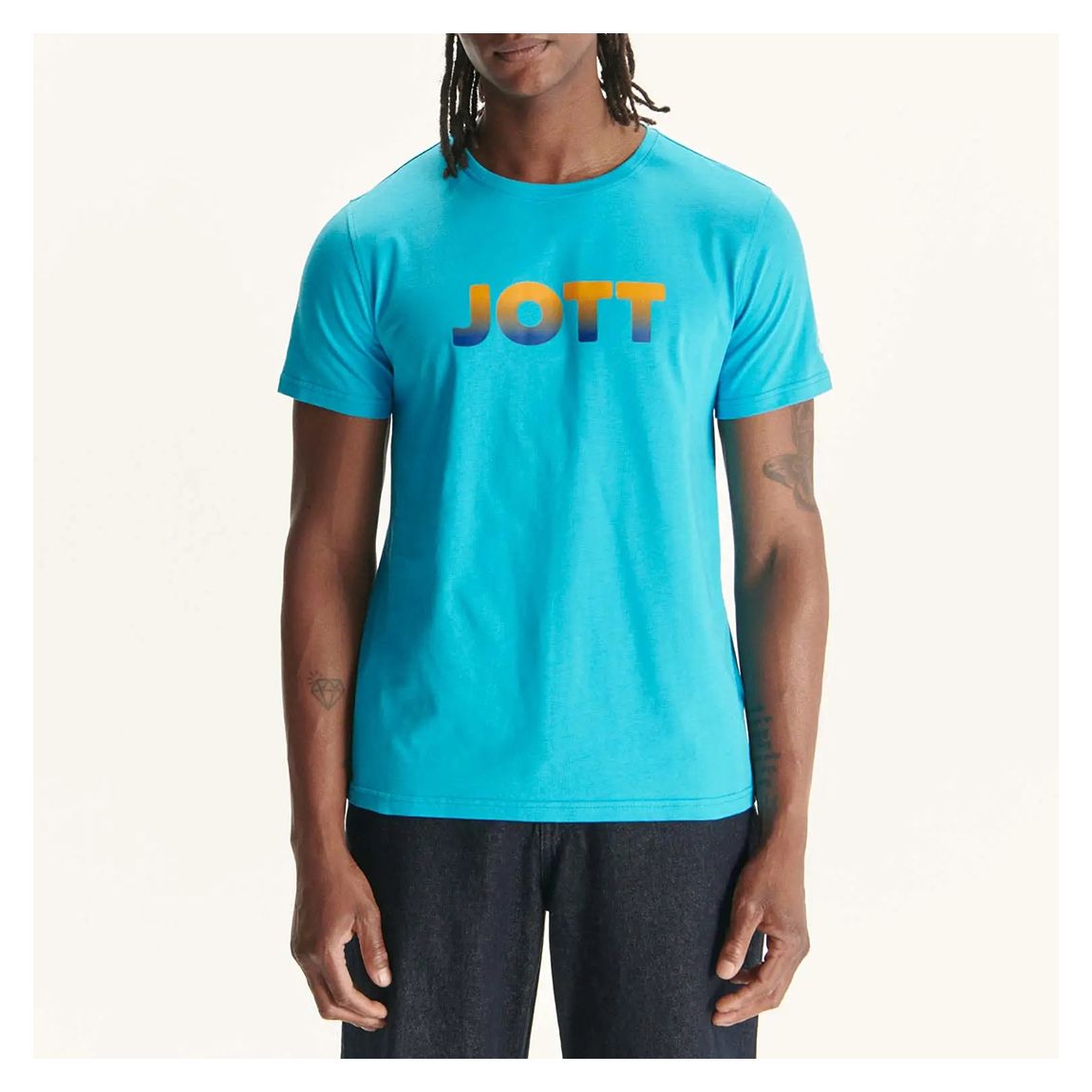T-Shirt Bleu En Coton Petro main product photo