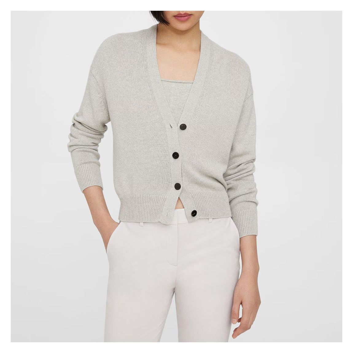 Cardigan En Cachemire Gris main product photo