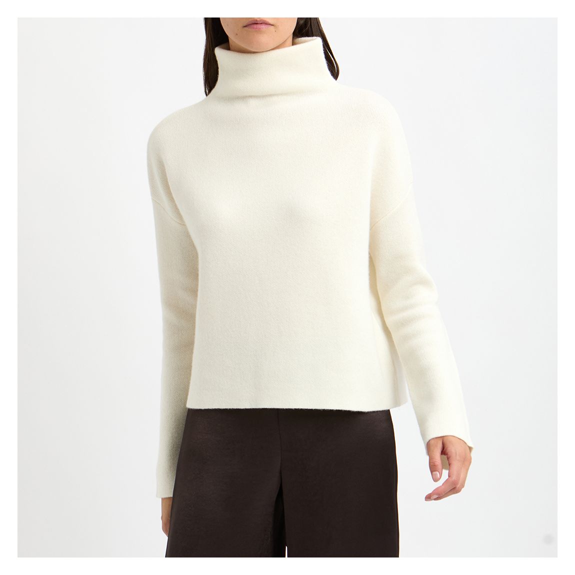 Pull-Over Entonnoir En Cachemire Mélangé Crème main product photo