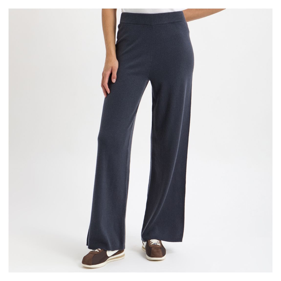 Pantalon De Jogging Droit En Cachemire Ardoise main product photo