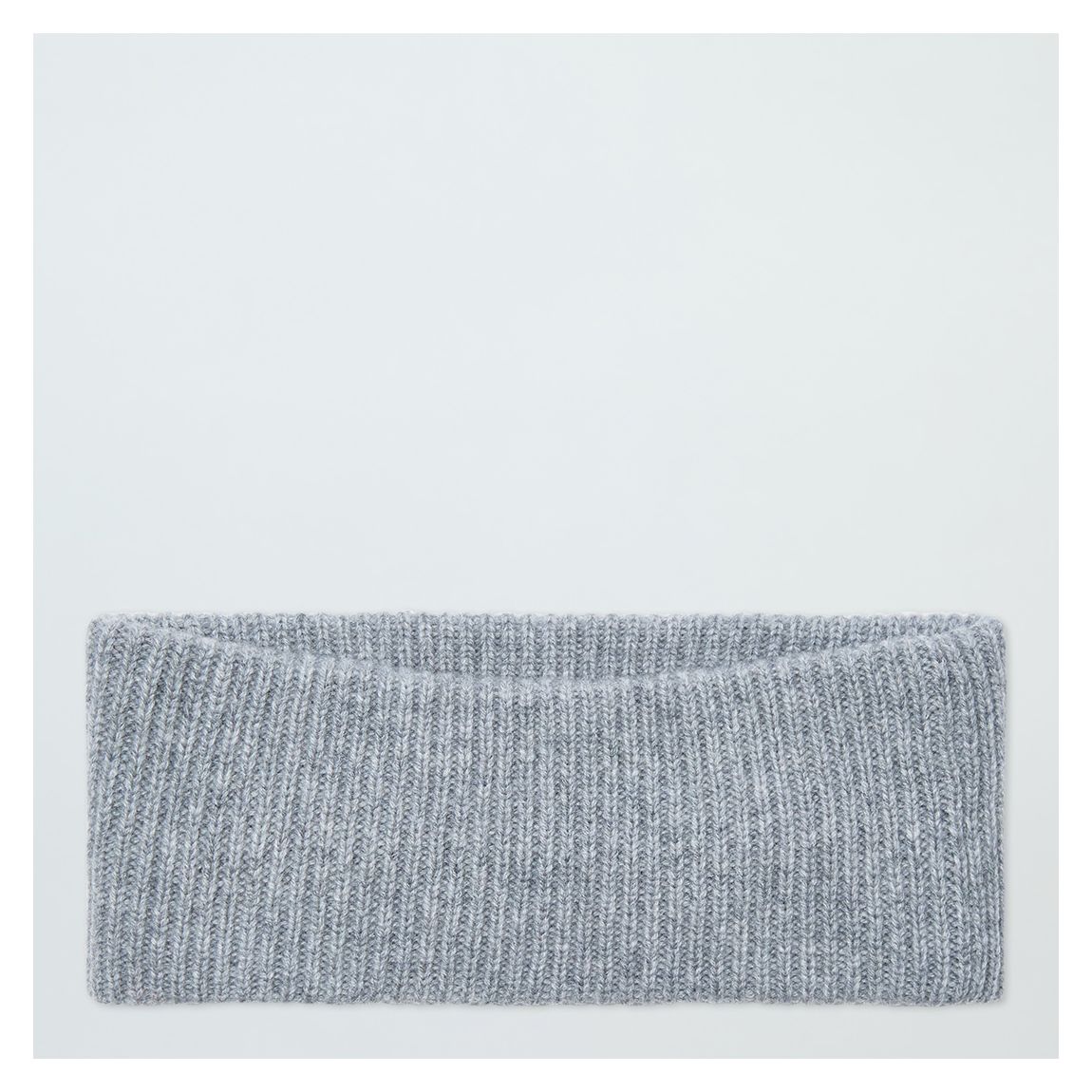 Bandeau En Cachemire Gris Côtelé main product photo
