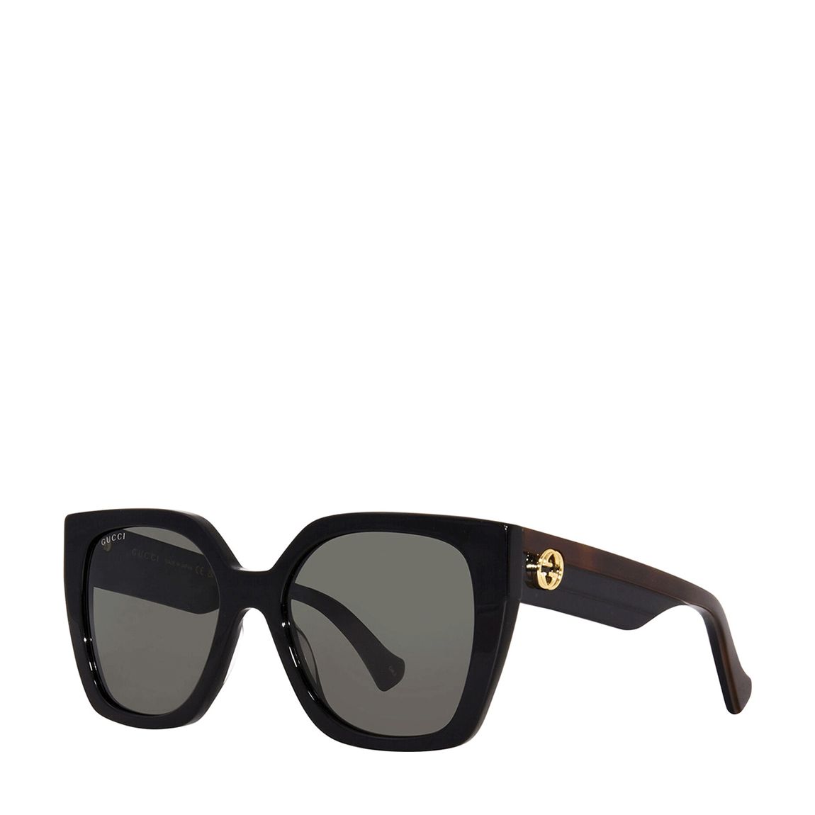 Lunettes De Soleil Gucci Noir/Gris 55Mm Pour Femme main product photo
