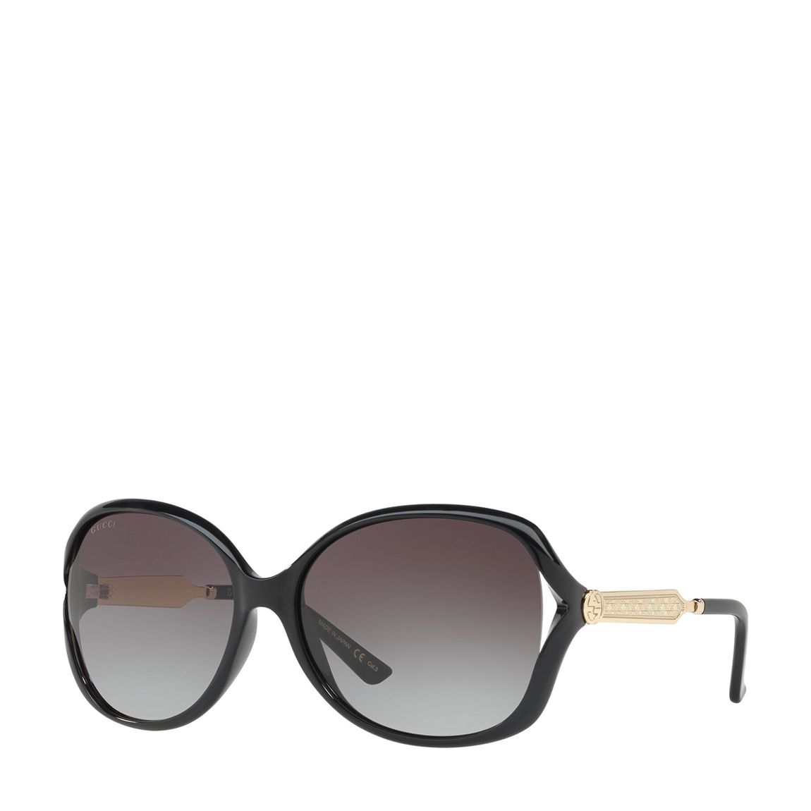 Lunettes De Soleil Gucci Noir/Gris 60Mm Pour Femme main product photo