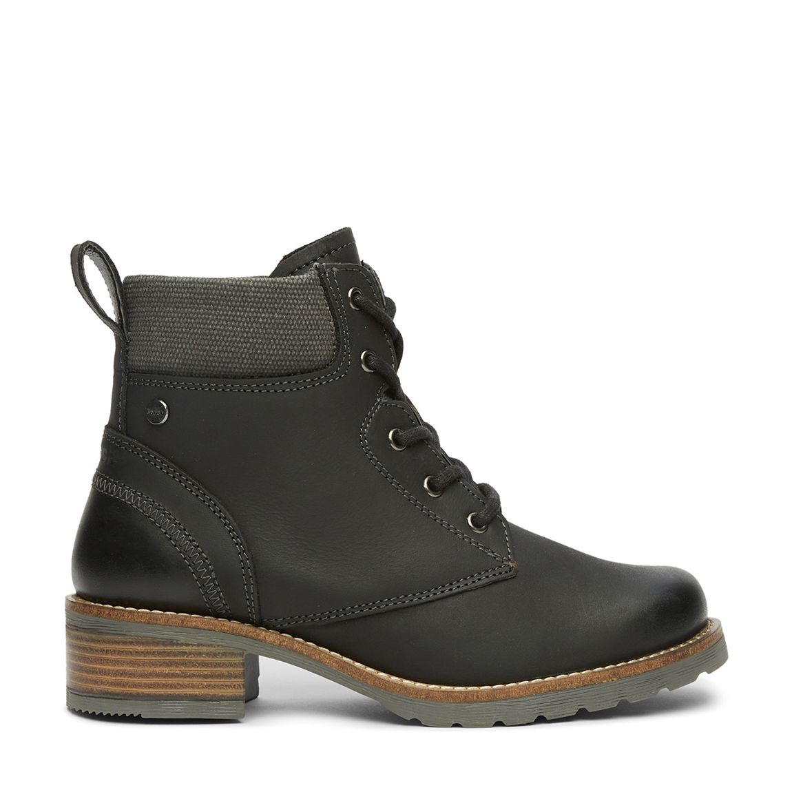 Bottines En Cuir Noir Avecy main product photo