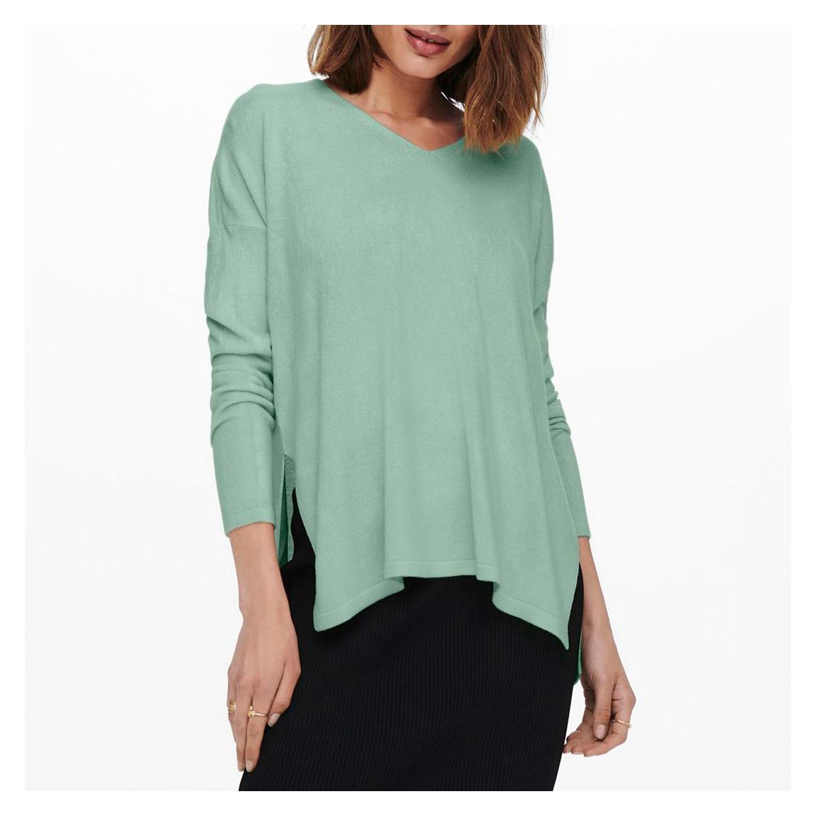 Pull-Over À Col V De L'Académie Vert Subtil main product photo