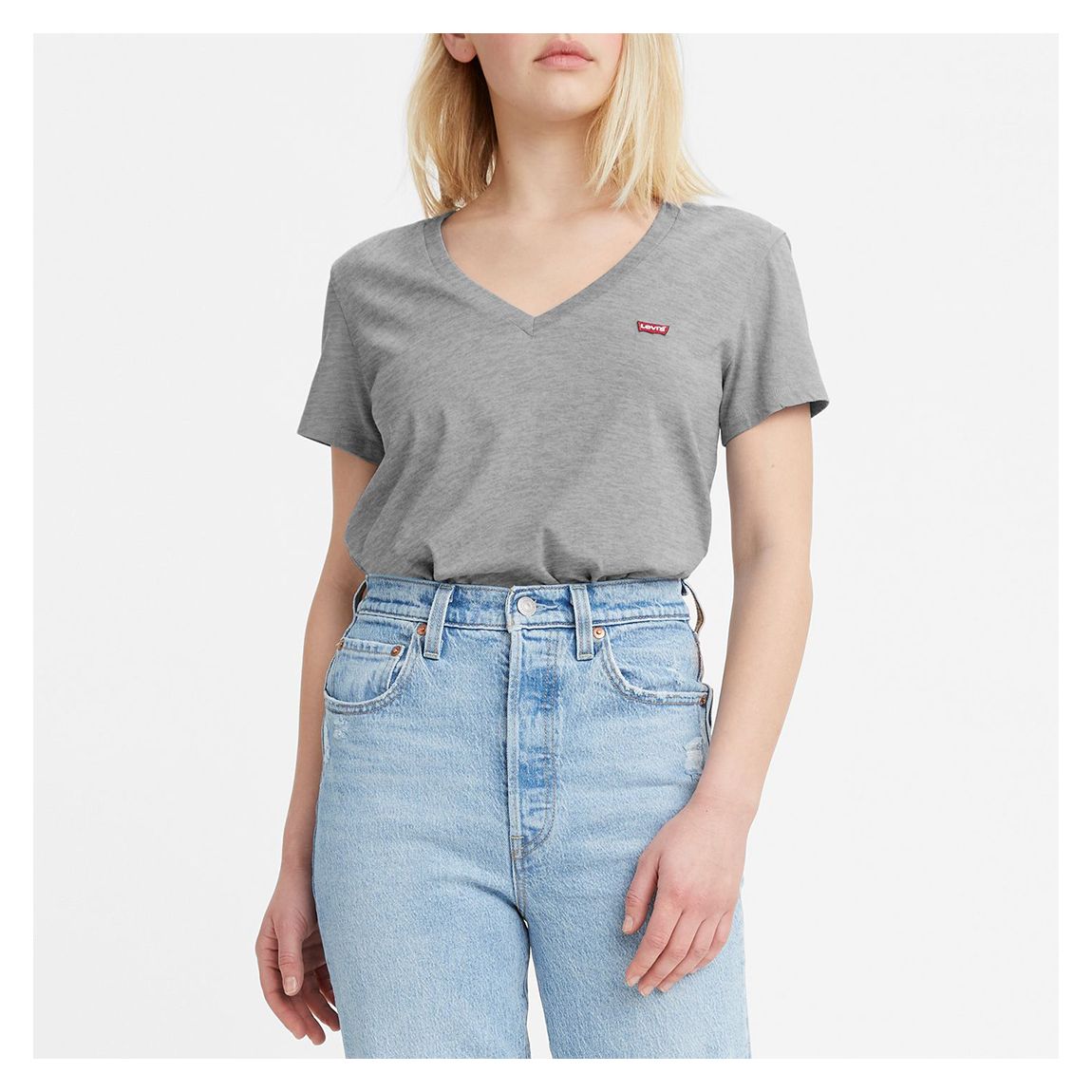 Grey Multi 2 Pack V-Neck Cotton T-Shirt main product photo