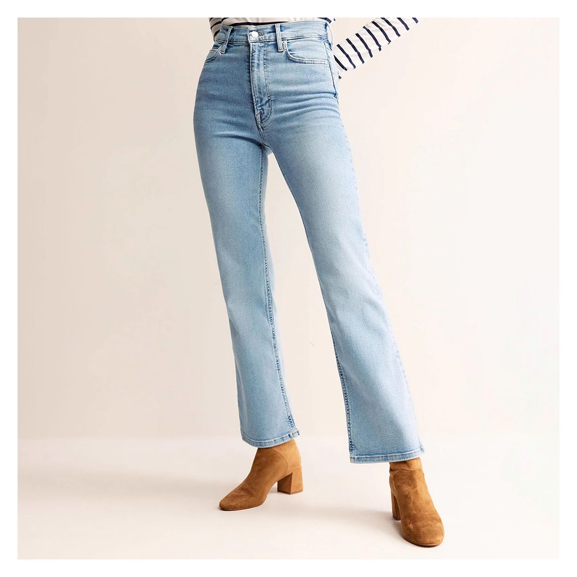 Jean Droit En Denim Bleu Clair main product photo