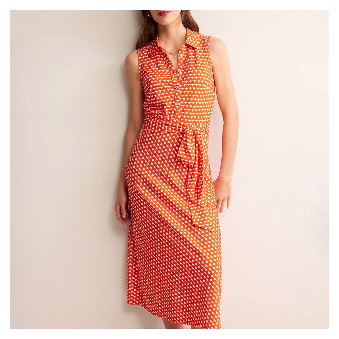 Orange Laura Shirt Dress main product photo