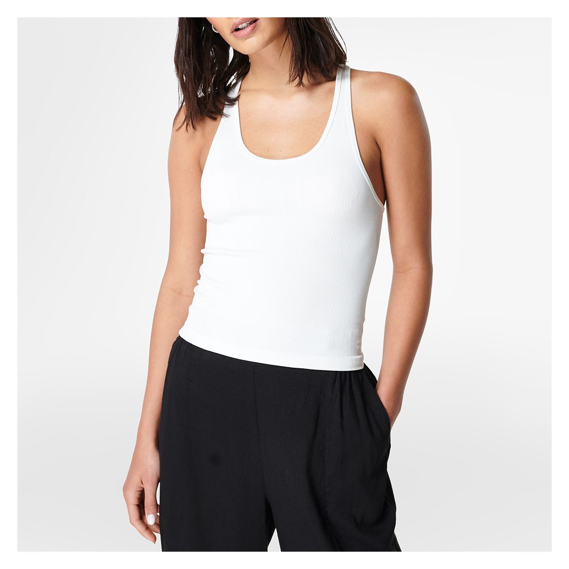 Lily White Marl Spring Seamless Tank Top main product photo