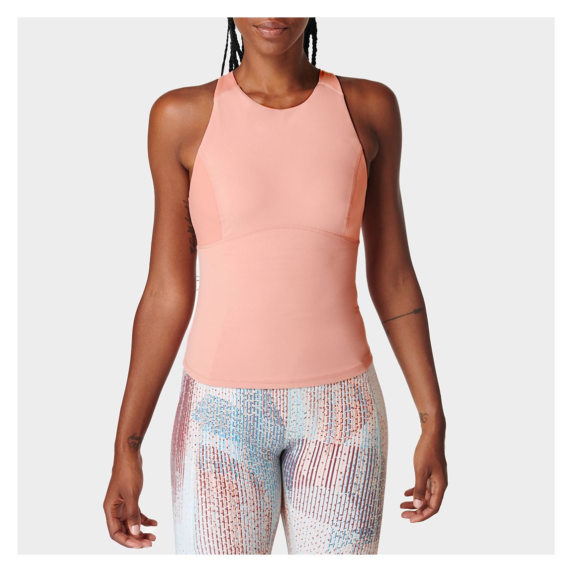 Bloom Pink Super Soft Rib High Neck Workout Tank main product photo