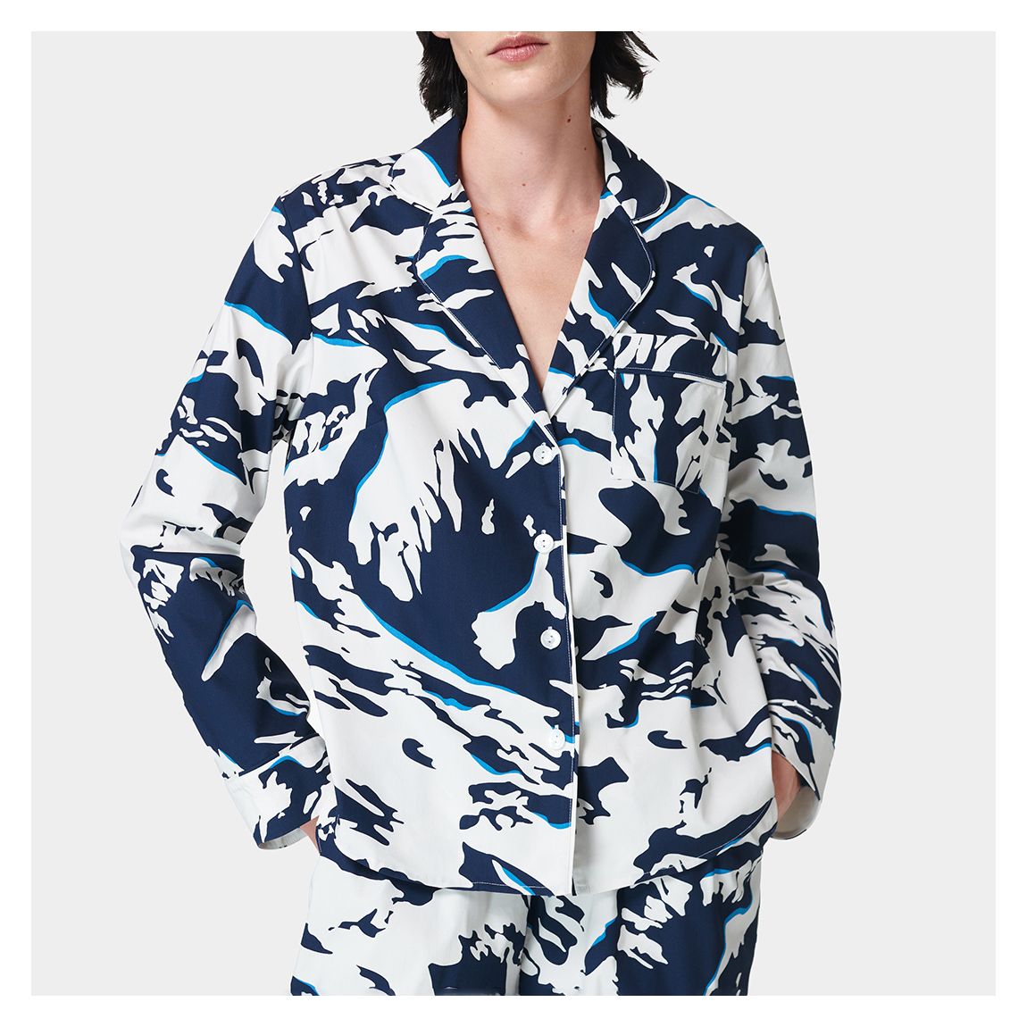 Pyjama À Manches Longues Imprimé Blue Peaks Restful Sleep main product photo