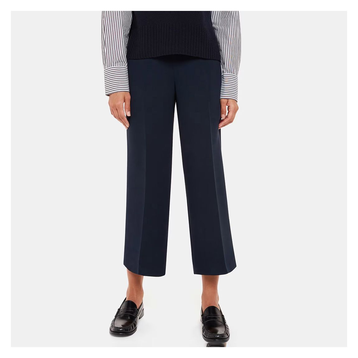 Pantalon Croisé À Jambe Large, Marine main product photo