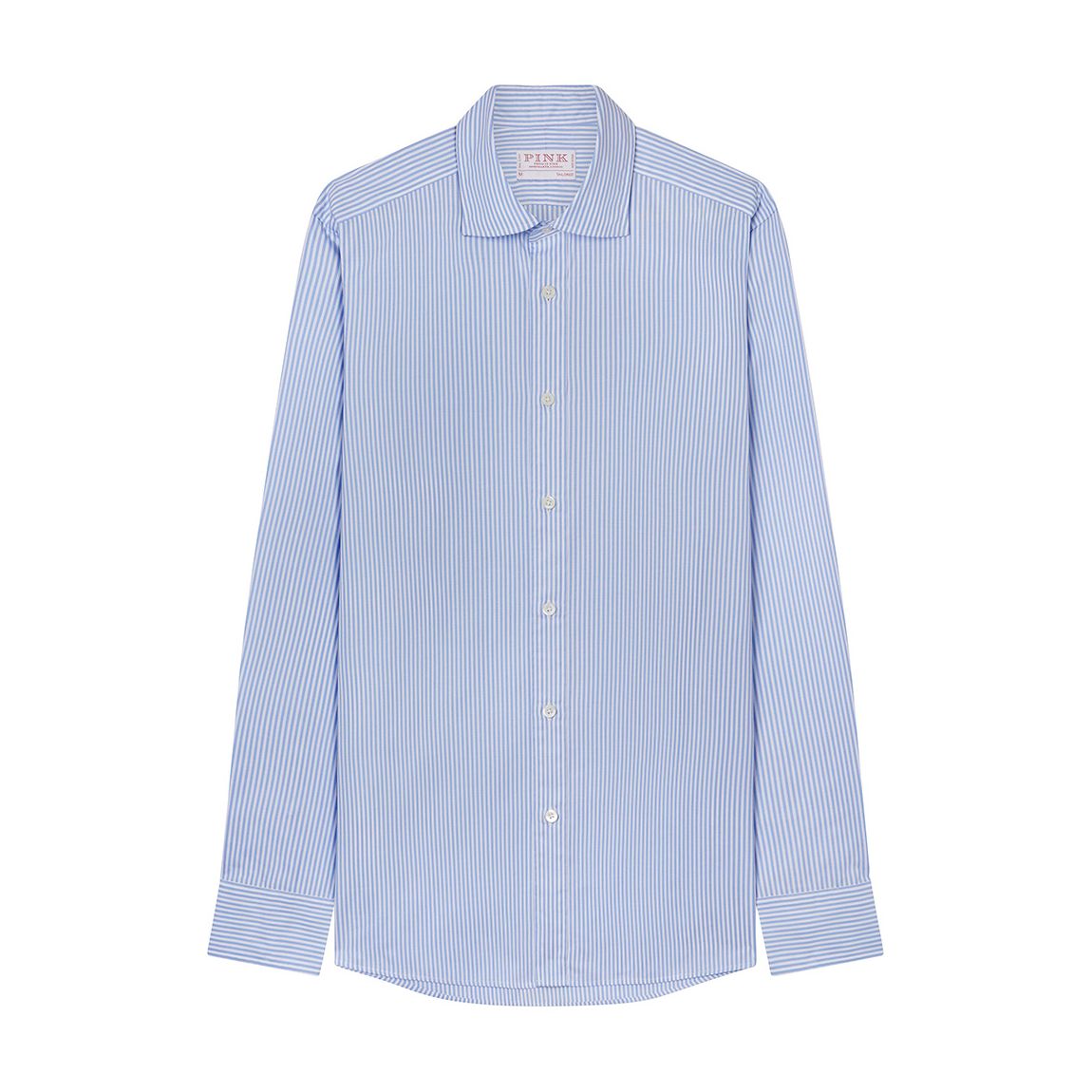 Chemise En Coton Bleu De Coupe Ajustée main product photo