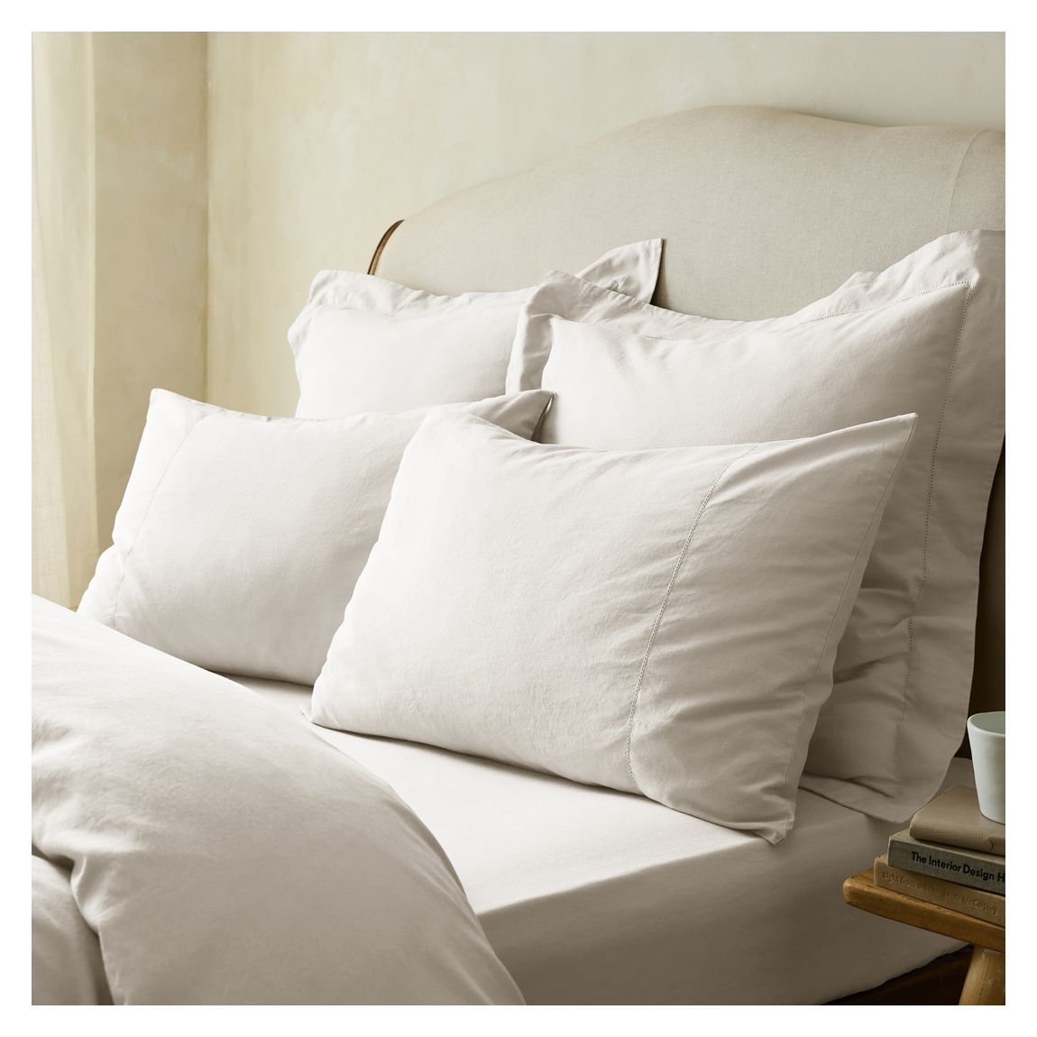 Taies D'Oreiller En Lin Premium Housewife, Blanc main product photo