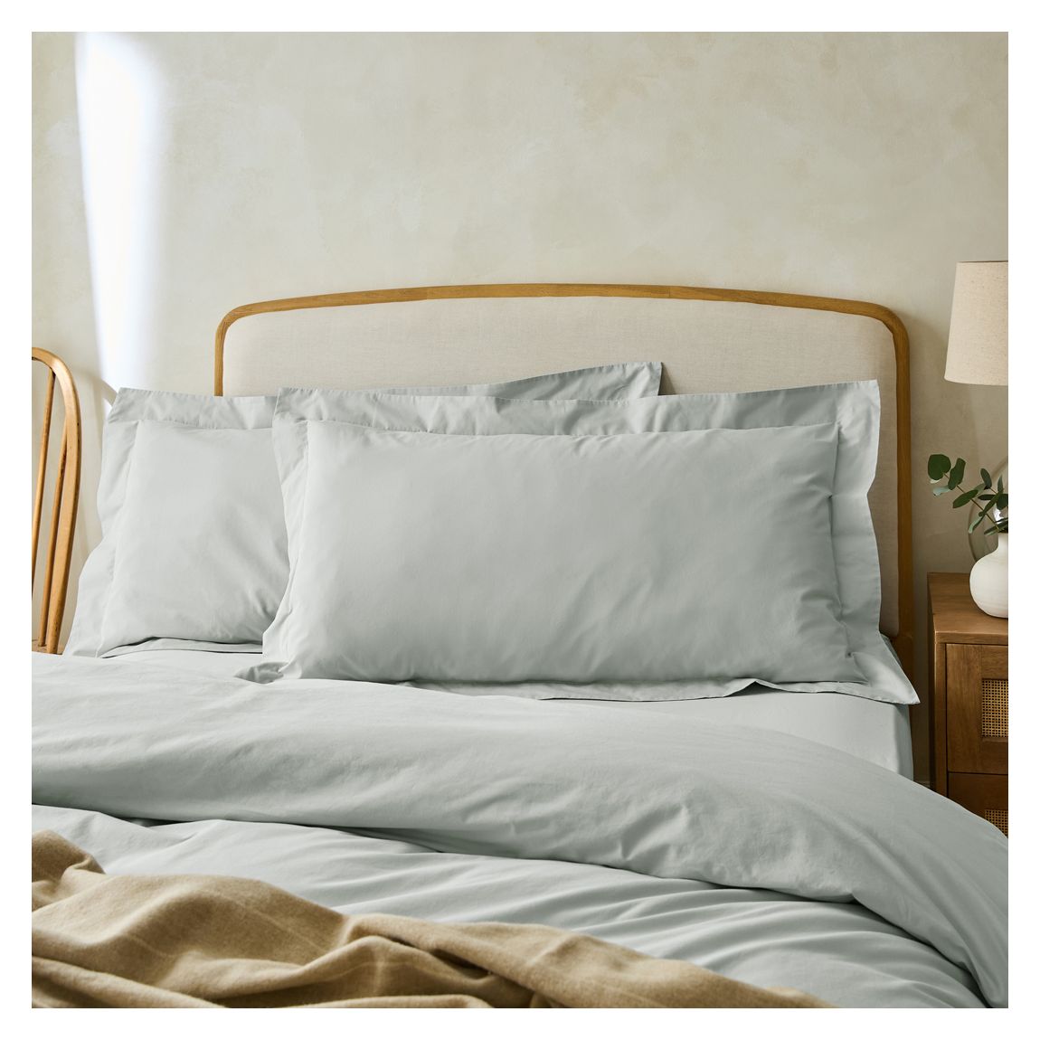 Essential Superking Oxford Pillowcases, Mineral Blue main product photo
