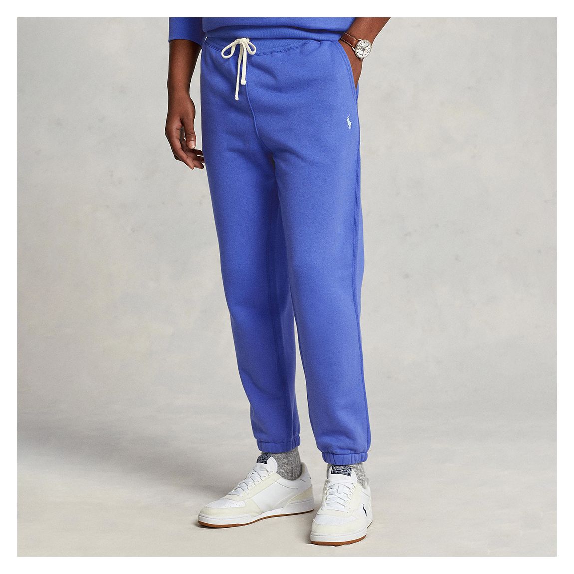 Blue Cotton Blend Tracksuit Bottoms main product photo