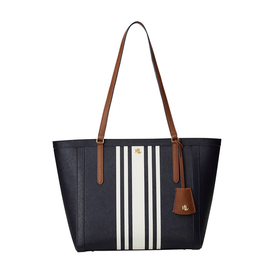 Navy Clare Leather Tote Bag main product photo