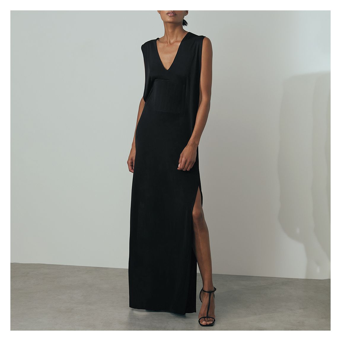 Robe En Jersey Noir Lucia main product photo
