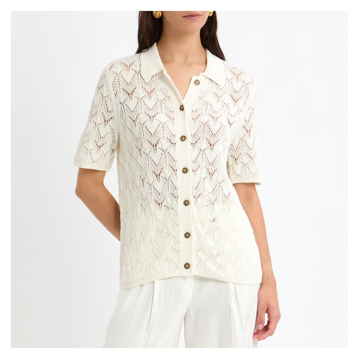 Chemise En Crochet Ivoire Savannah main product photo