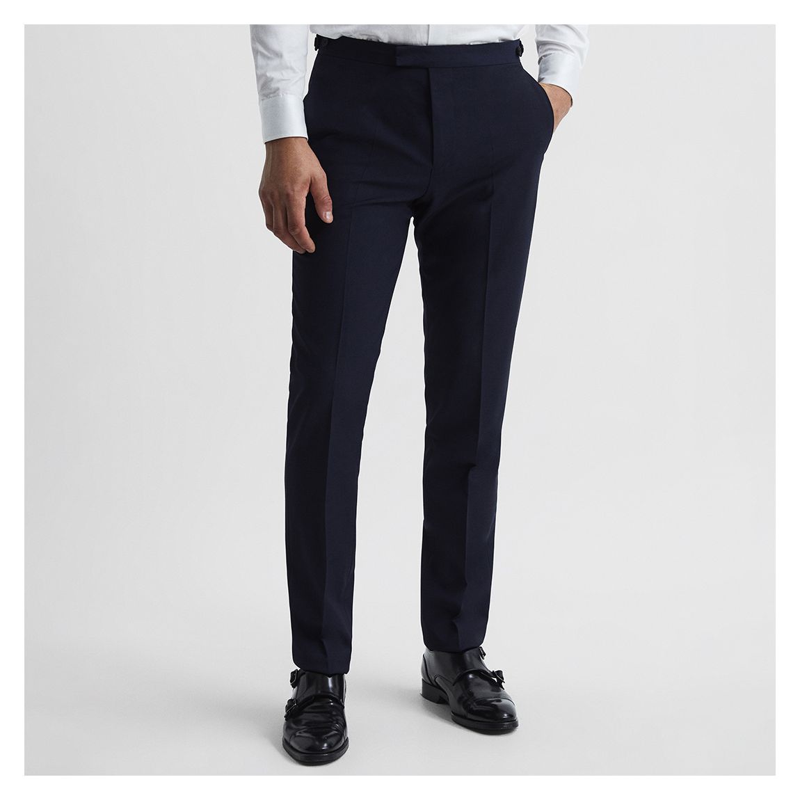 Pantalon En Laine Mélangée Navy Hope main product photo