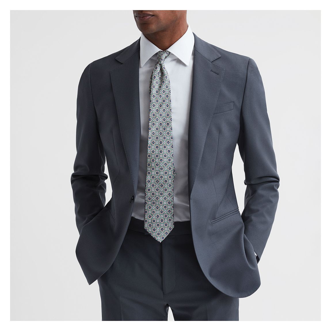 Blazer En Laine À Encoches Nords Bleu Fin main product photo