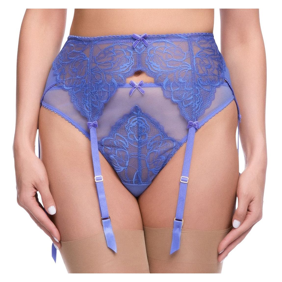 Jarretelle Gwendoline Bleu Pervenche main product photo