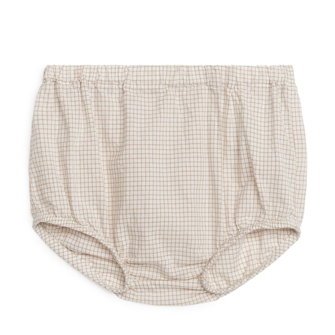 Culotte Bouffante En Seersucker Beige Pour Bébé main product photo