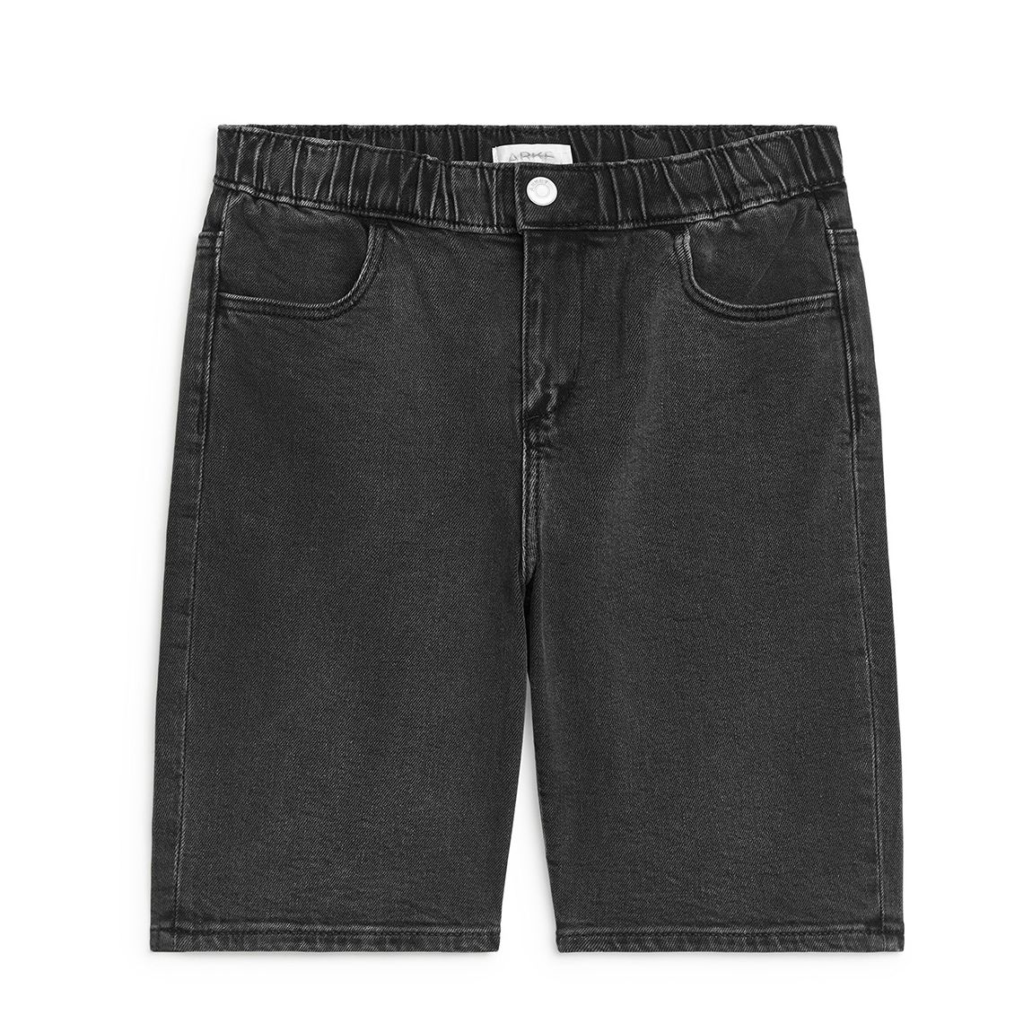 Short En Denim Noir Lavé Pour Enfant main product photo