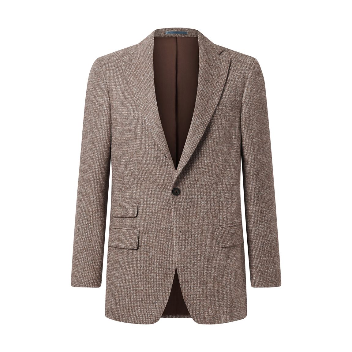 Blazer En Laine D'Alpaga Tressée Marron main product photo