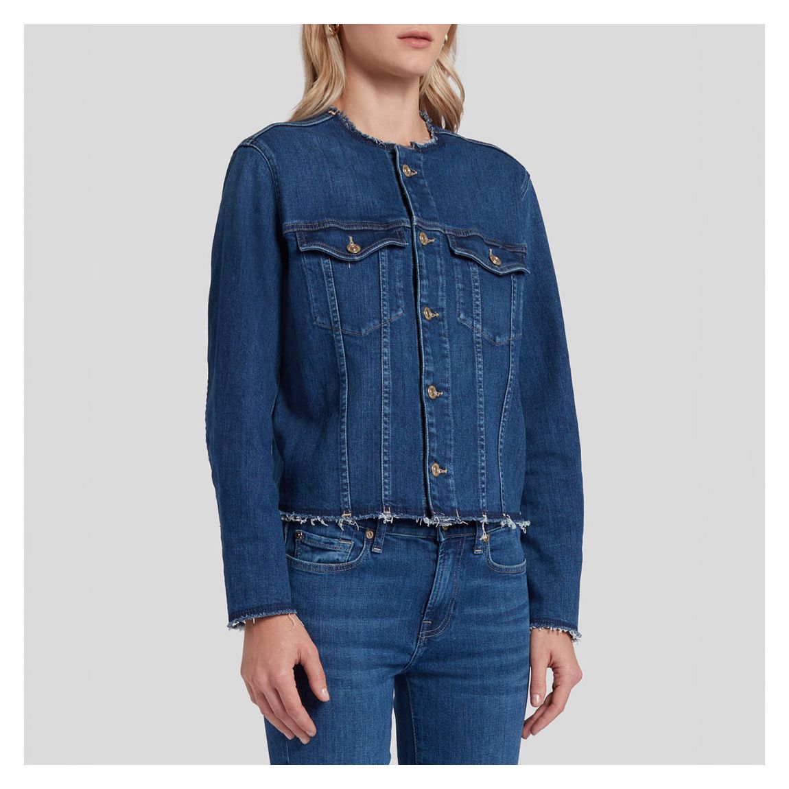 Veste En Denim Bleu Foncé Koko Slim main product photo