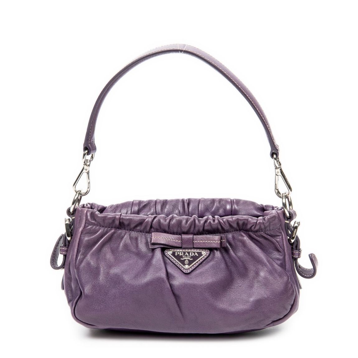 Prada Mini Bow Hobo en Violet main product photo