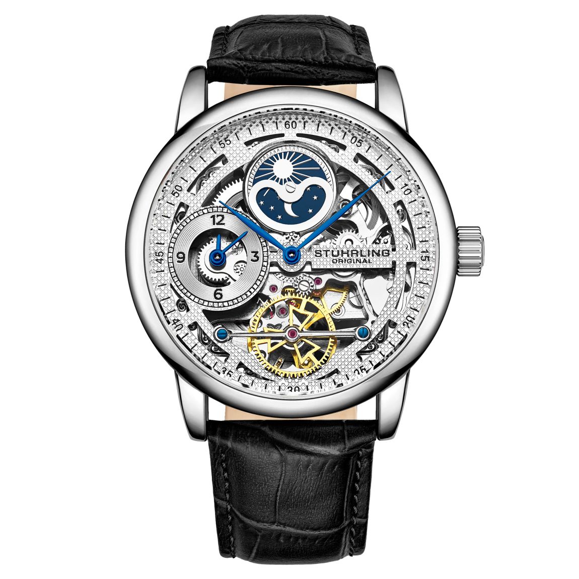 Montre automatique à double fuseau horaire 3917 43mm Skeleton. main product photo