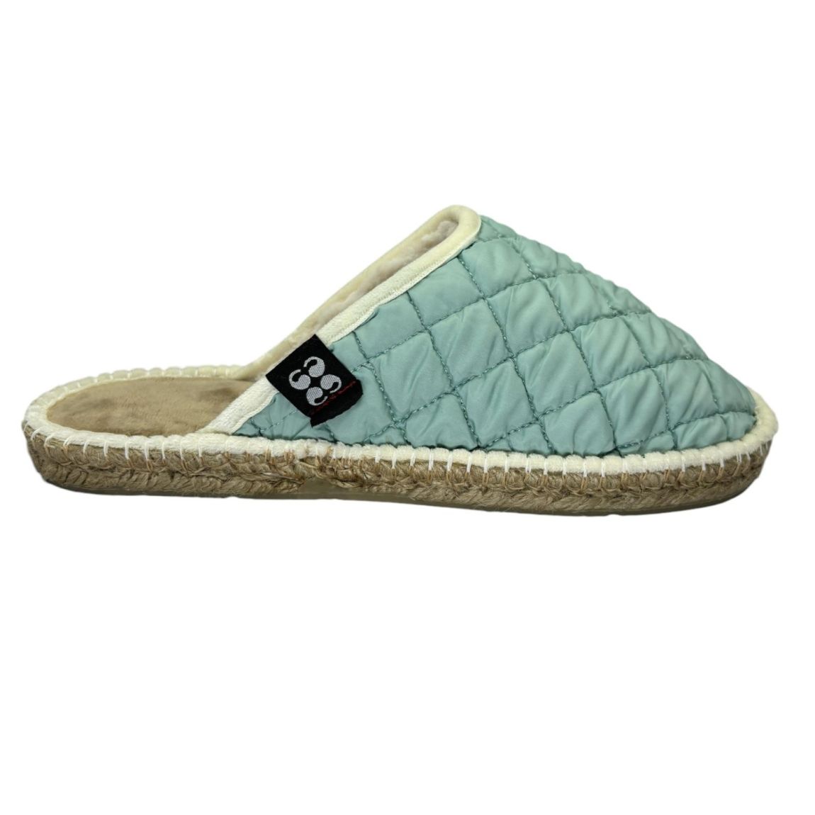 Espadrilles-chaussons Fourrées Matelassées Bleues Forme Mules main product photo