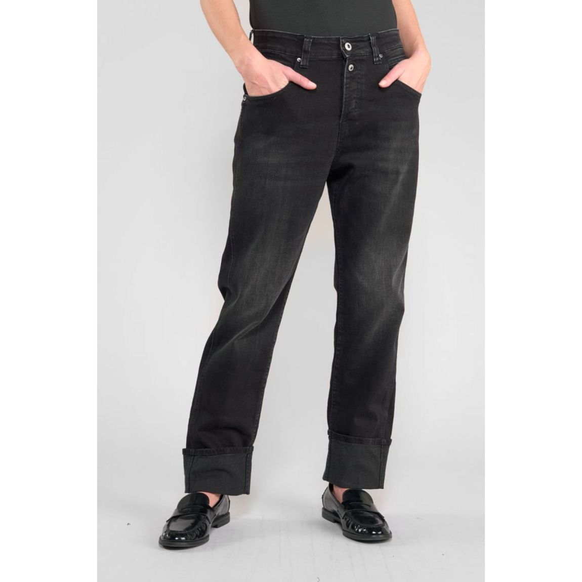 Jeans Loose, Large 400/60 Girlfriend Taille Haute main product photo